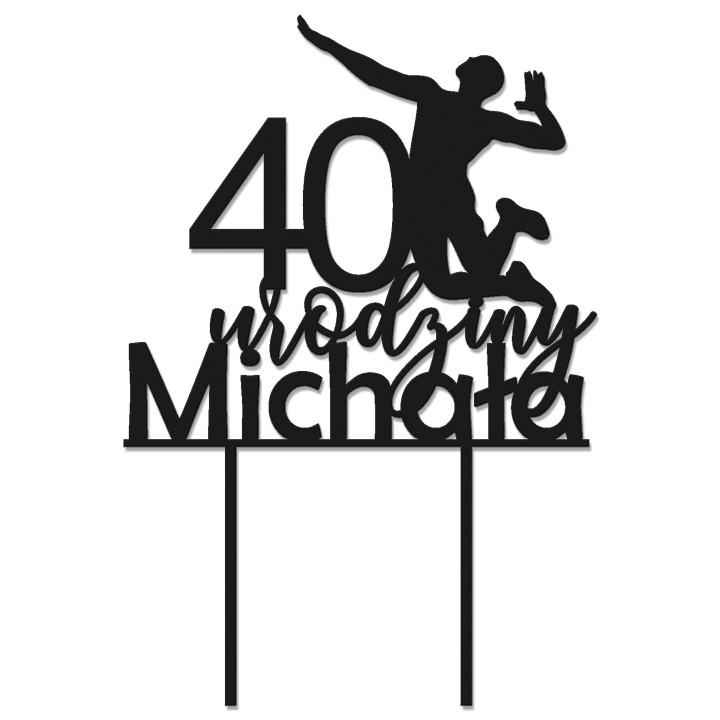 Topper na tort - urodziny + imię siatkarz