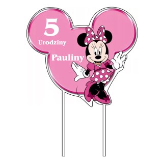 Topper na tort - urodziny + imię Myszka