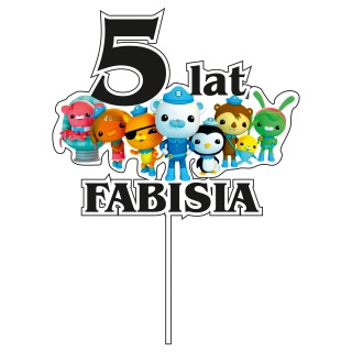 Topper na tort - urodziny + imię Oktonauci