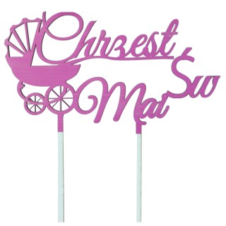 Topper na tort - Chrzest Św + imię