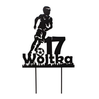 Topper na tort - urodziny + imię Piłkarz