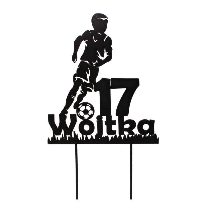 Topper na tort - urodziny + imię Piłkarz