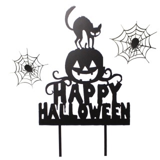 Topper na tort - urodziny + imię Happy Halloween