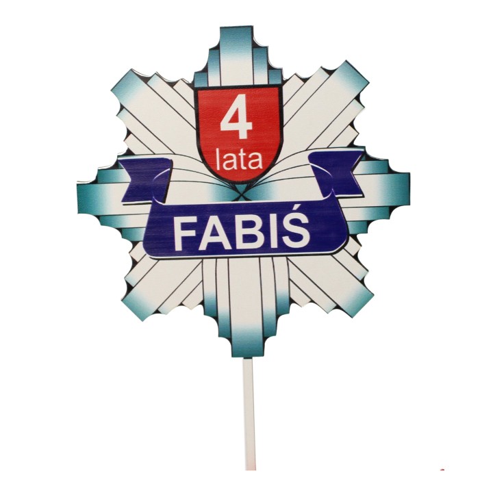 Topper na tort - urodziny + imię Policja