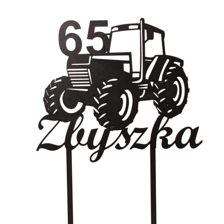 Topper na tort - urodziny + imię Traktor