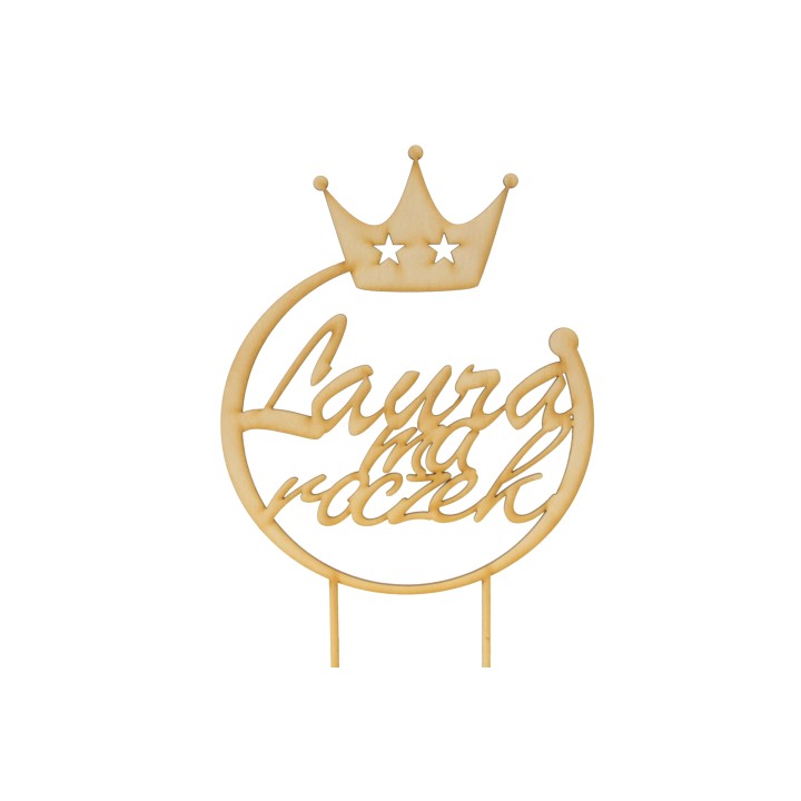 Topper na tort - Roczek + Imię