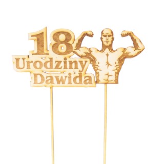 Topper na tort / ciasto - urodziny + imię