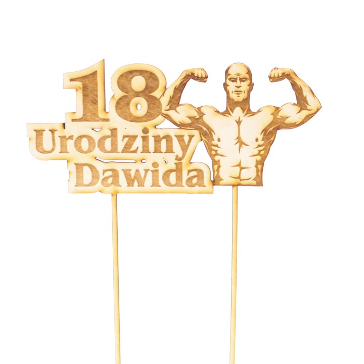 Topper na tort / ciasto - urodziny + imię