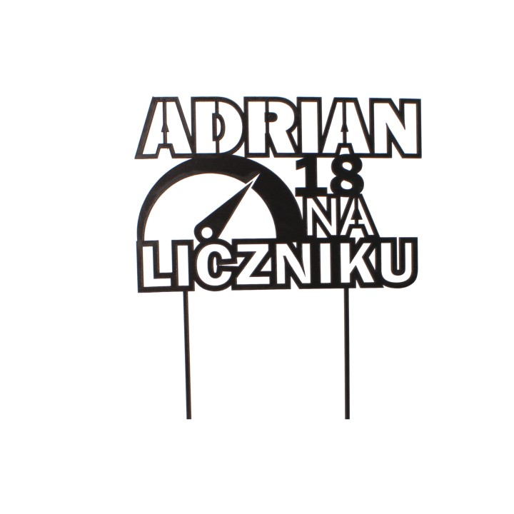 Topper na tort - urodziny + imię Licznik