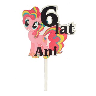 Topper na tort / ciasto - urodziny + imię Pony