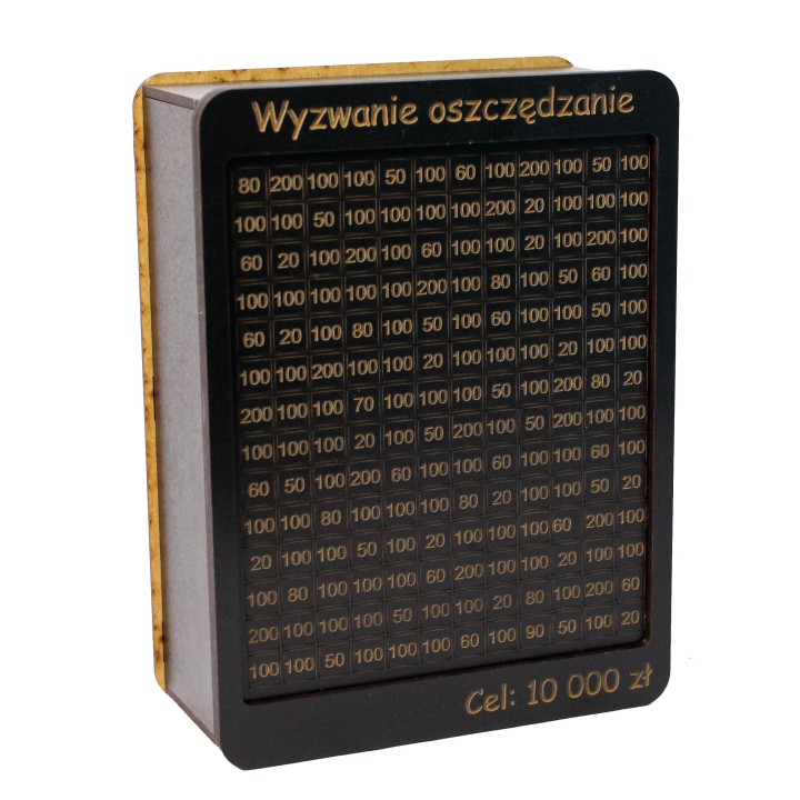 Skarbonka „Wyzwanie oszczędzanie” – motywacja w eleganckiej formie!