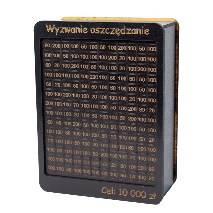 Skarbonka „Wyzwanie oszczędzanie” – motywacja w eleganckiej formie!