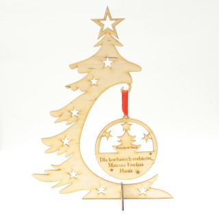 🎄 Dekoracja świąteczna – choinka z bombką