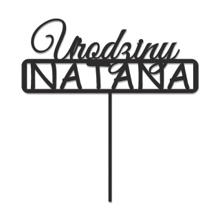 Topper na tort - urodziny + imię