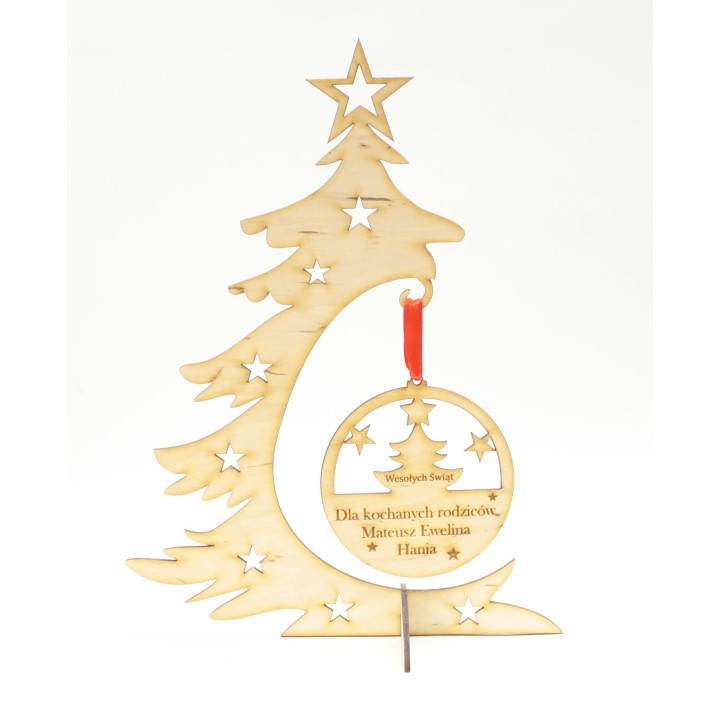 🎄 Dekoracja świąteczna – choinka z bombką