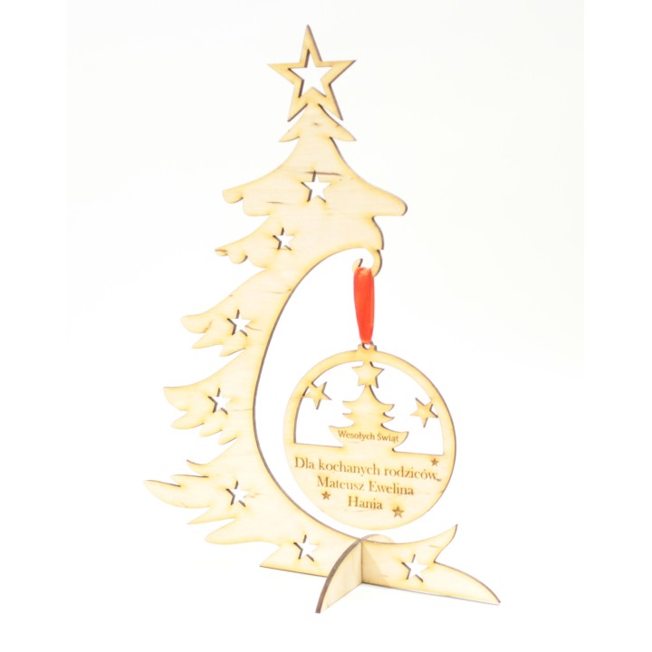 🎄 Dekoracja świąteczna – choinka z bombką