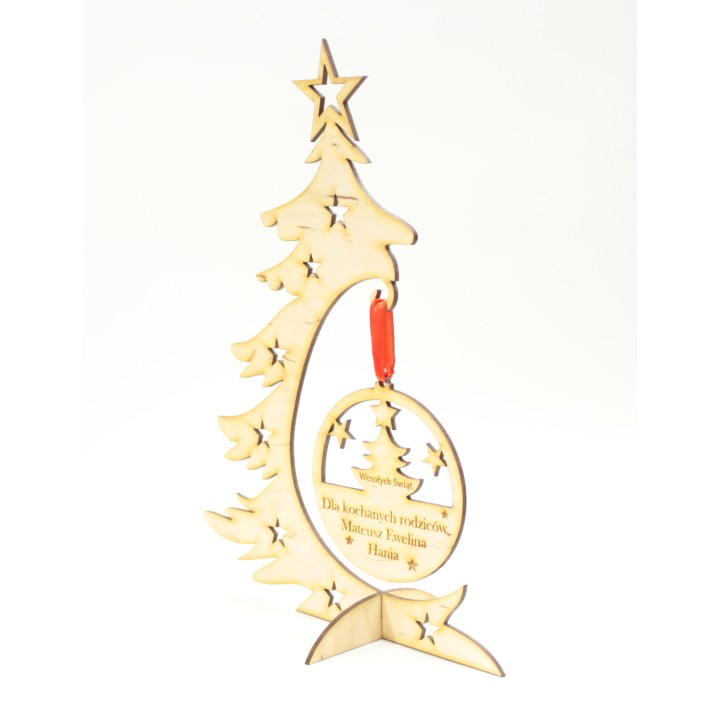 🎄 Dekoracja świąteczna – choinka z bombką