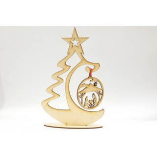 🎄 Dekoracja świąteczna – choinka z bombką