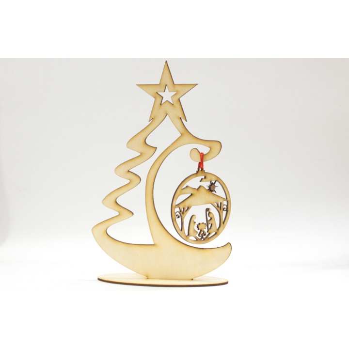 🎄 Dekoracja świąteczna – choinka z bombką