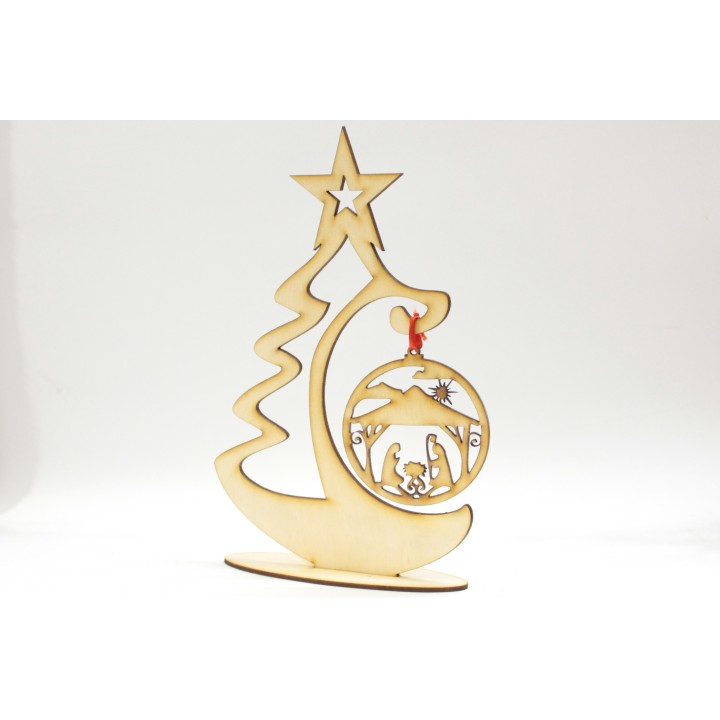 🎄 Dekoracja świąteczna – choinka z bombką