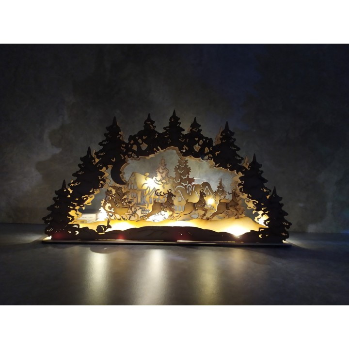 ✨ Wioska Św Mikołaja Lampka led – magiczna dekoracja świąteczna