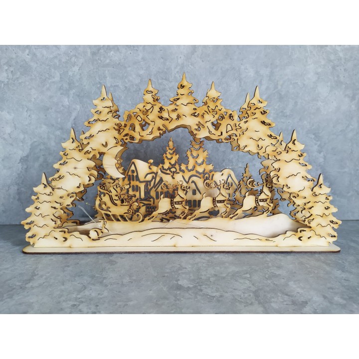 ✨ Wioska Św Mikołaja Lampka led – magiczna dekoracja świąteczna