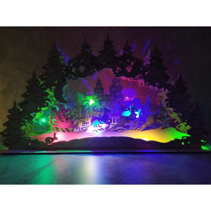 ✨ Wioska Św Mikołaja Lampka led – magiczna dekoracja świąteczna