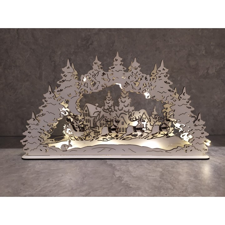 ✨ Wioska Św Mikołaja Lampka led – magiczna dekoracja świąteczna