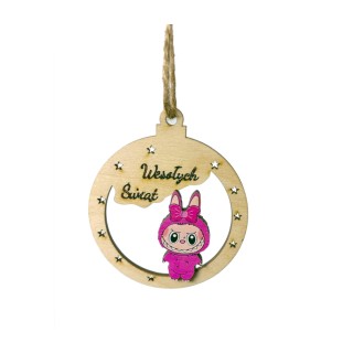 Drewniana Bombka na choinkę