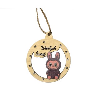 Drewniana Bombka na choinkę