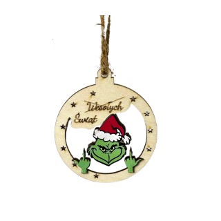 Drewniana Bombka na choinkę