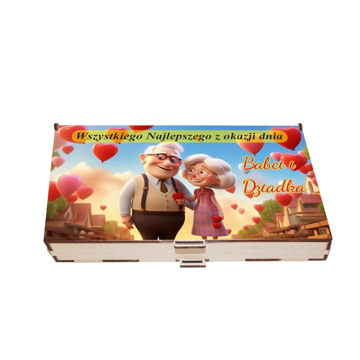 Prezent na Dzień Babci i Dziadka pudełko na słodycze