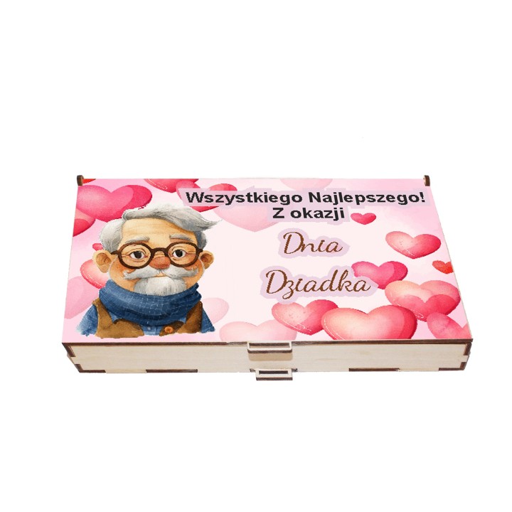 Prezent na Dzień Babci i Dziadka pudełko na słodycze