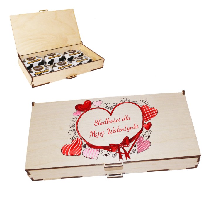 Prezent na Walentynki pudełko na słodycze