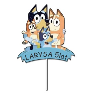 Topper na tort - urodziny + imię Bing