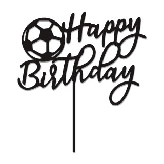 Topper na tort - urodziny Happy Birthday piłka