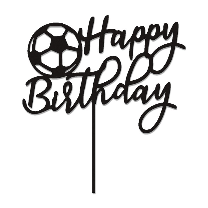 Topper na tort - urodziny Happy Birthday piłka